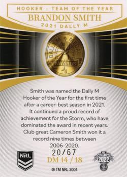 2022 NRL Elite - Dally M Awards Priority #DMP14 Brandon Smith Back